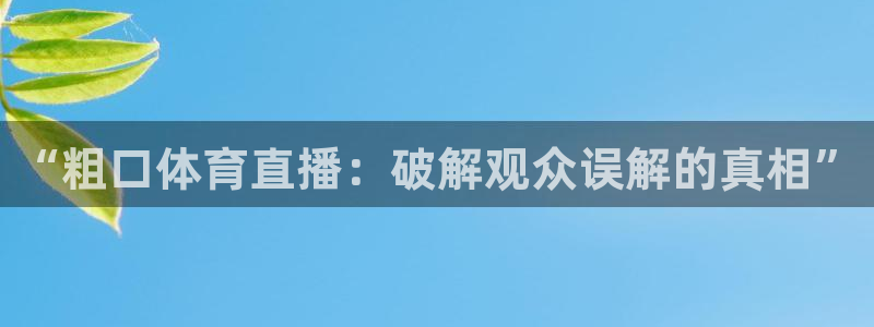 so米体育下载：“粗口体育直播：破解观众误解的真相”